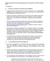 Implementing the Flood Risk Management (Scotland) Act 2009: Briefing Note